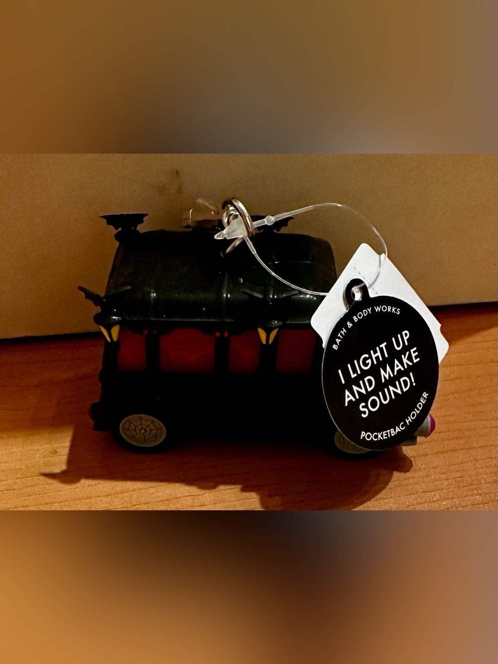 Bath & Body Works Halloween Black Herz PocketBac Holder Lights up & Makes sound